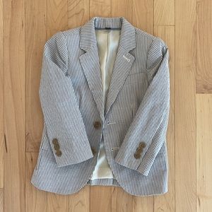 Crewcuts Blue and White Striped Blazer
